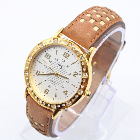 JBK Jacqueline Kennedy Watch Womens Gold Tone Stainless Steel Classic White Dial - Picture 3 of 8